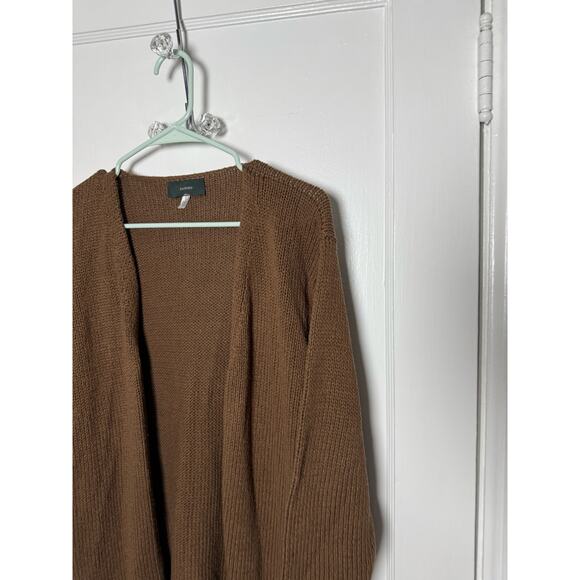 Vintage Zanone Silk Slouchy Oversized Brown Cardigan Sweater Women's Medium - Picture 3 of 7